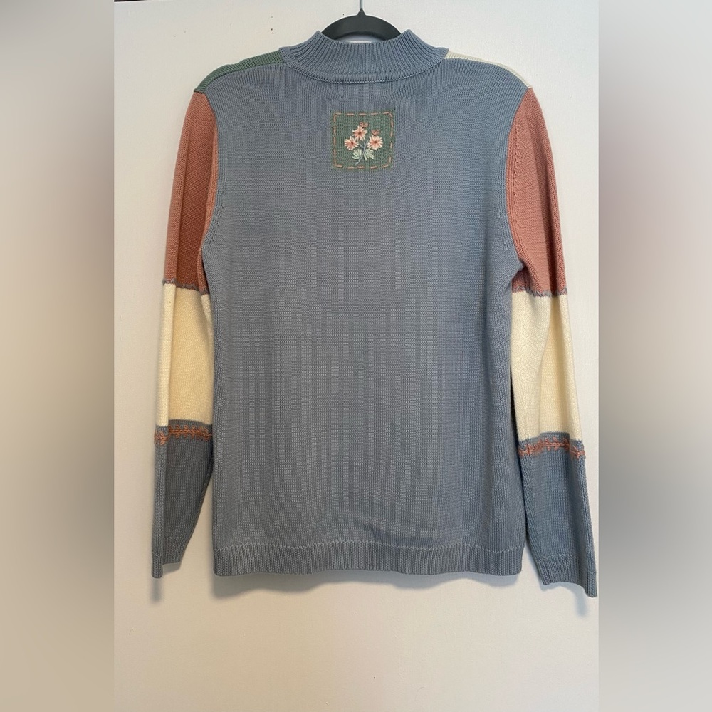 Alfred Dunner Multicolor Patchwork Sweater - image 2